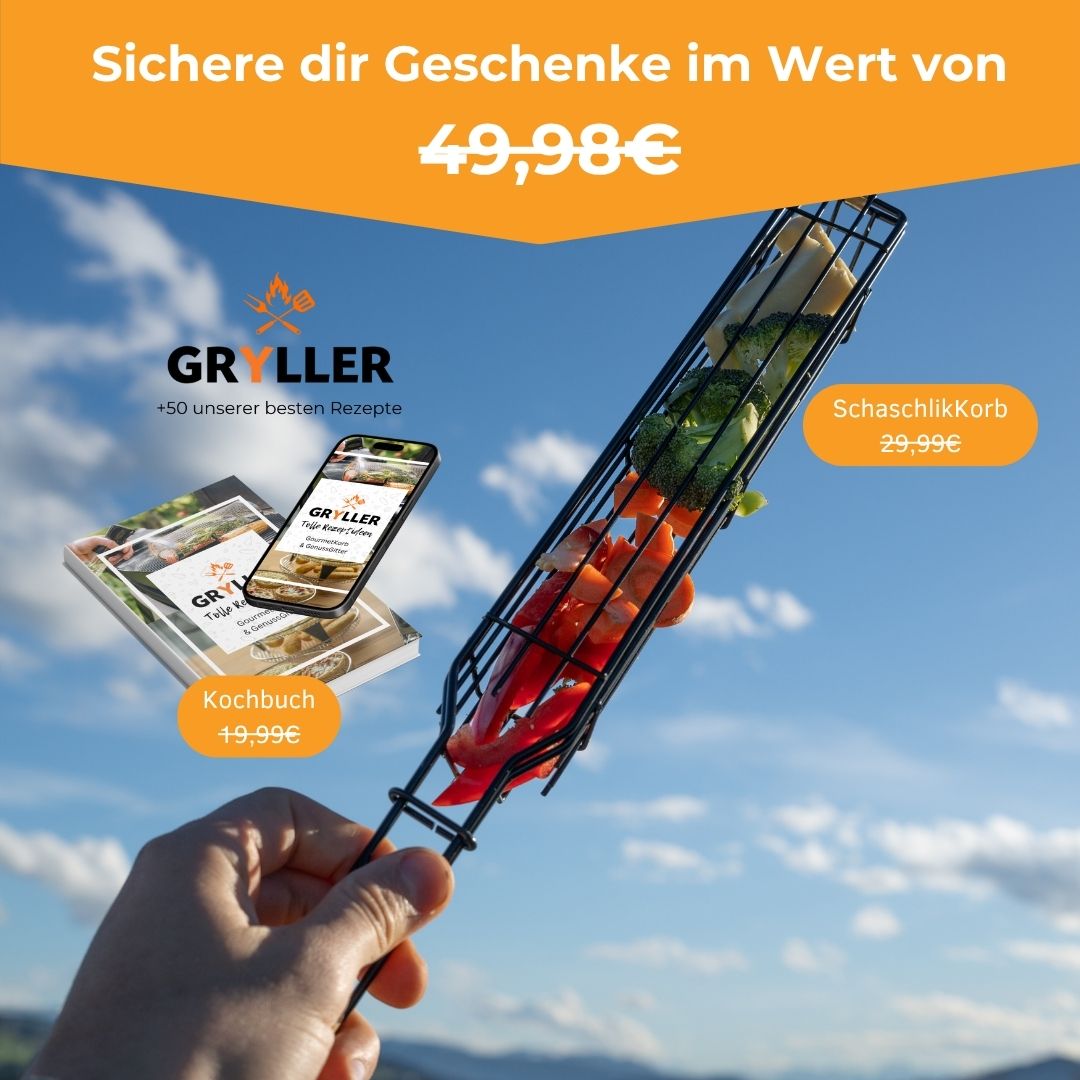 Deine 2 Geschenke - Kochbuch & SchaschlikKorb